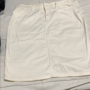 Knee high jean skirt